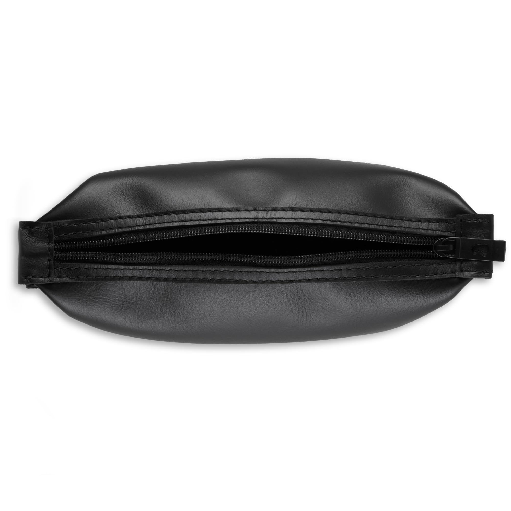 Nordweg Nomad NW084 Trousse de toilette en cuir de qualité supérieure avec doublure imperméable – Compact, durable et spacieux pour les voyages, noir, Trousse de toilette en cuir