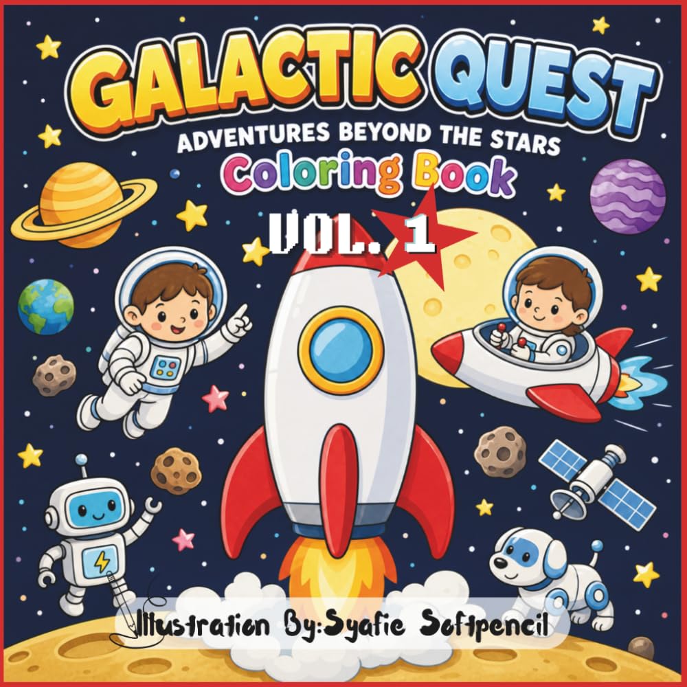 Galactic Quest: Adventures Beyond The Stars Coloring Book for Children