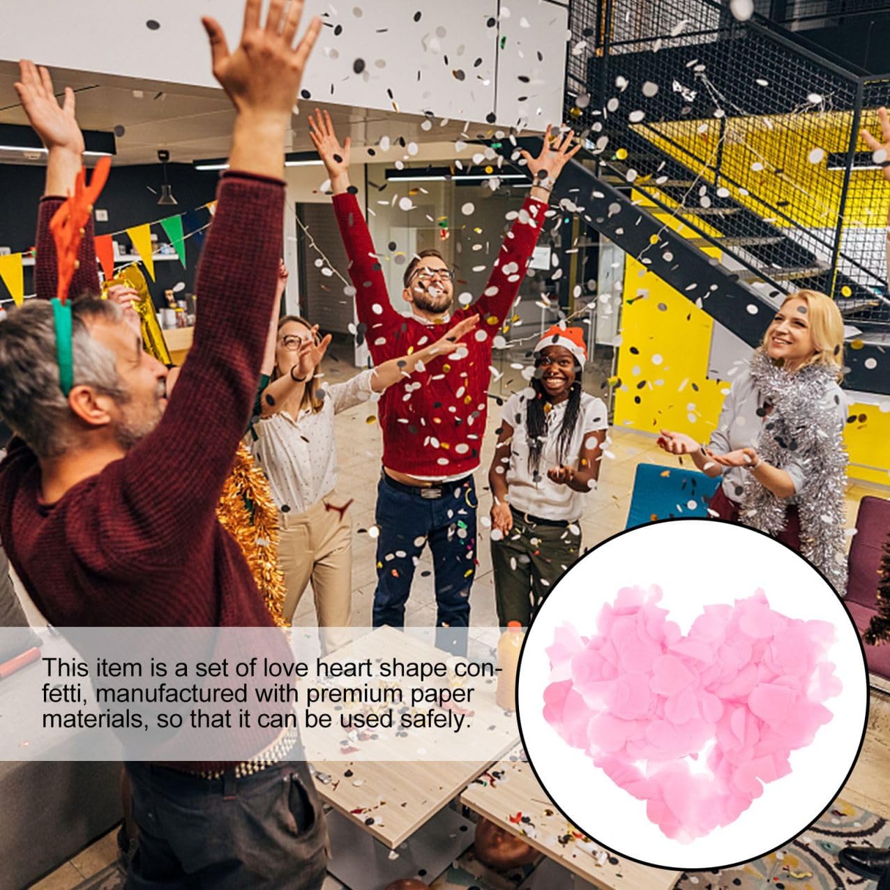 Abaodam 12confezioni Cuoricini Di Carta Per Decorazioni Festive Confetti Romantici Per Feste Di Matrimonio e Per Atmosfere Speciali