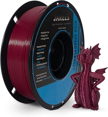 18 – JAREES PLA Filament 1.75mm Merlot Maroon 1KG, Clog-Free 3D Printer Filament Dimensional Accuracy +/- 0.02mm,High Speed Printing 1kg Spool(2….