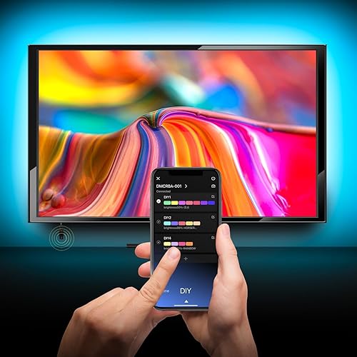 Miniatura 2 de Retroiluminación LED para TV alimentada por USB para TV de 32 a 60 pulgadas, tira de luces LED que cambian de color con control remoto y aplicación,