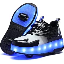 Rechargeable LED Light Up Roller Shoes for Kids Boys Girls