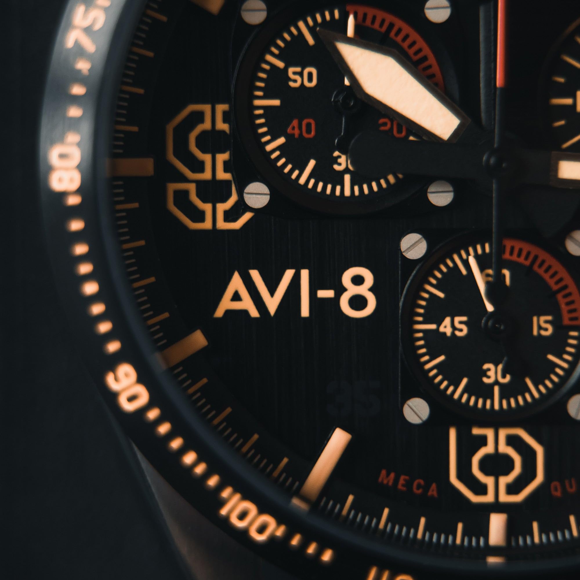 AVI-8 Męski 43 mm P-51 Mustang Blakeslee Japoński chronograf Meca-kwarcowy zegarek pilotażowy ze skórzanym lub nierdzewnym paskiem AV-4077