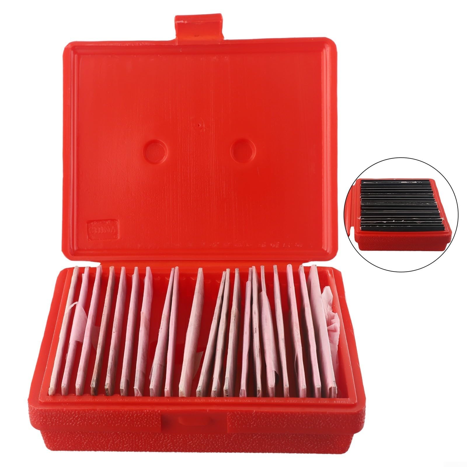 Set di 20 paia di paralleli per macchinisti in stile sottile, in acciaio ad alto tenore di carbonio, spessore 1/32 pollici, per fresatura CNC e rettifica con 0,0001 pollici da 1/2 a 1-11/16 pollici