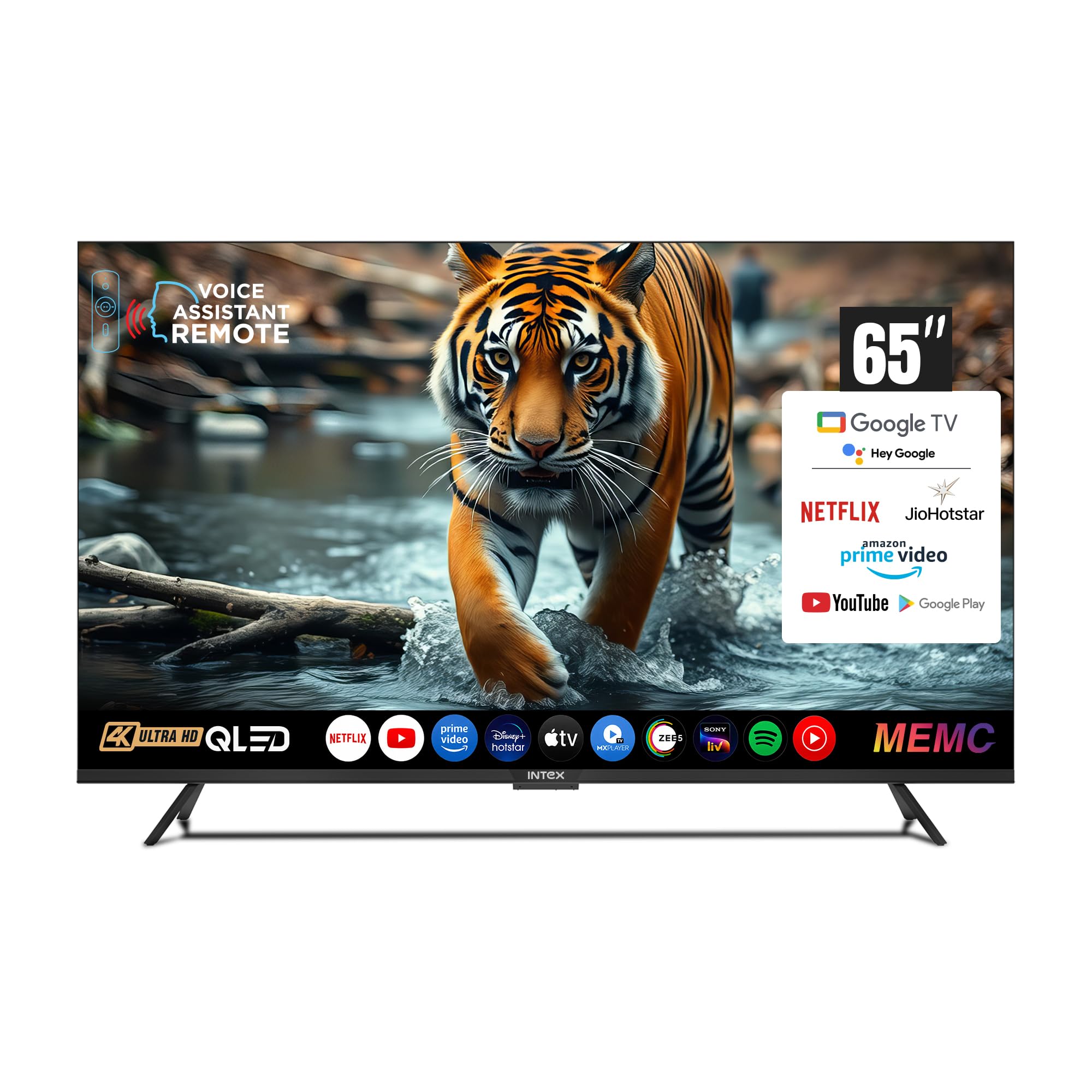 Intex 165 cm (65 Inch) 4K Ultra HD QLED Google Smart TV with Dolby Audio & Built-in Chromecast (LED-GQ6511)-image-33