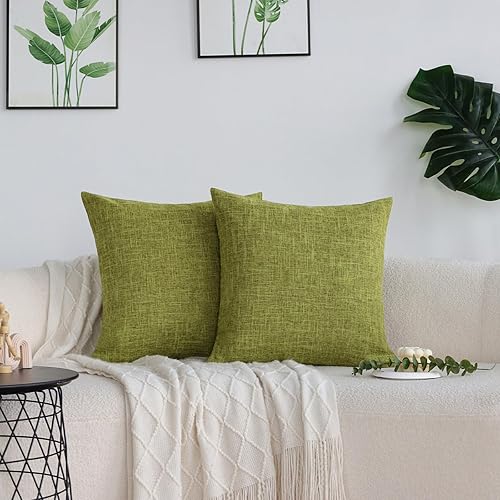 Miniatura 9 de Juego de 4 fundas de almohada de lino con textura neutra decorativa de 18 x 18 pulgadas, fundas de almohada rústicas para exteriores, fundas de