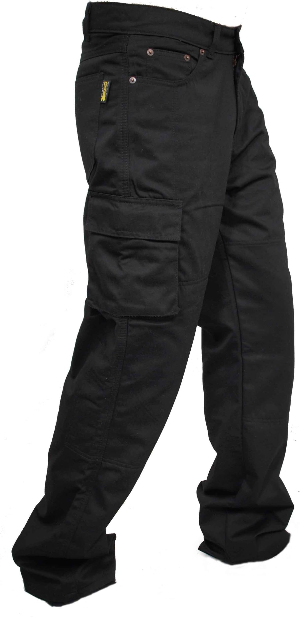 newfacelook Men’s Motorcycle Pants Cargo Black Aramid Protective Lining Motorbike Jeans Trousers Knee and Hip Pads