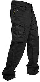 Hombres Forro protector moto de la motocicleta Trabajo pantalones Jeans Cargo Blindada Protección Aramid