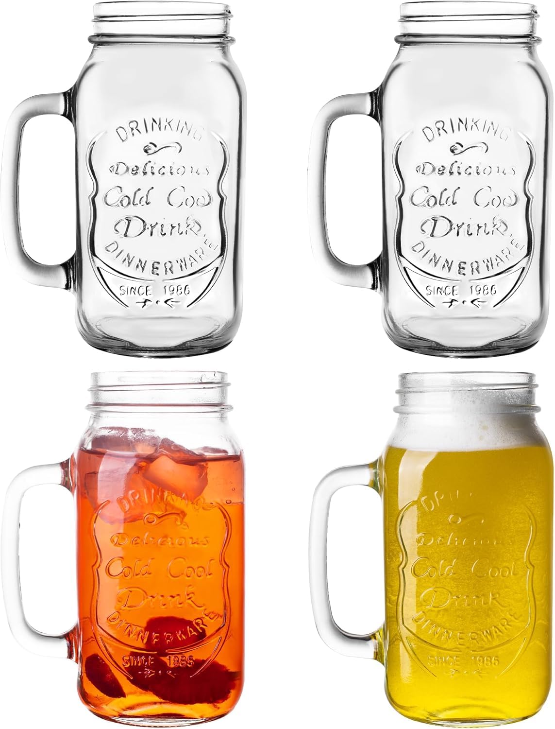 Verres à bulles de 700 ml avec anse parfaits pour vos brunchs et cafés glacés