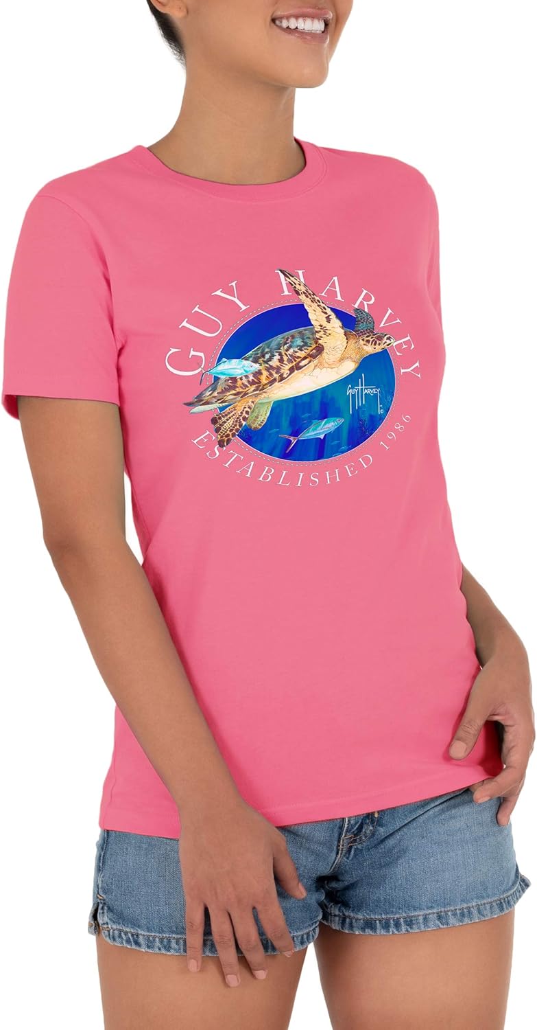 Guy Harvey Women's Graphic Short Sleeve T-Shirt - Image 4