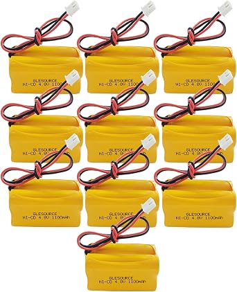 4.8 Volt Exit Sign Battery Replacement Compatible for BL93NC487 Lithonia ELB B006 Lithonia ELBB006 ELNICD48700 Exit Sign with Emergency Lights 10 Pack