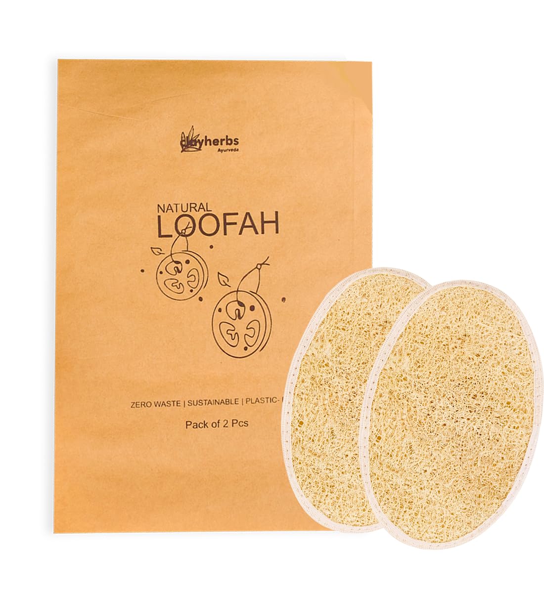 Clayherbs Eco-Friendly Natural Loofah Scrubber – Organic Body Exfoliator for Shower & Bath – Deep Cleansing, Skin Polishing & Cell Renewal – Reusable & Biodegradable (Pack-4)-image-45
