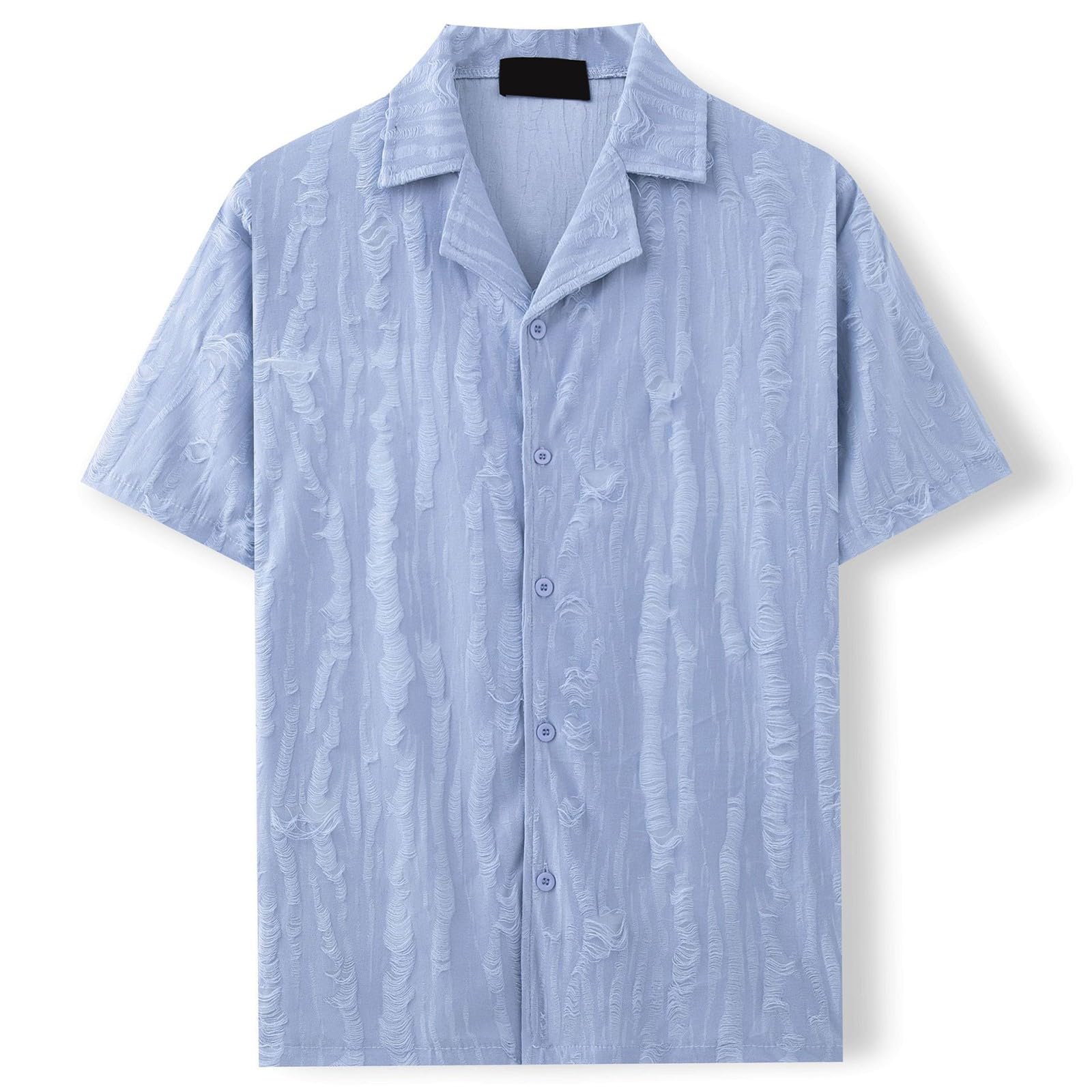 Hombre Camisetas Lino Camisa de Verano Manga Corta Suelta Regular Fit Respirablecamisa de Lino Hombre Manga cortaSencillo y verstil