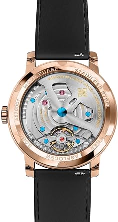 Agelocer Men's Watch Top Brand Blue Moon Phase Automatic Mechanical World time Masculine Calendar Watches (6404D2 New)
