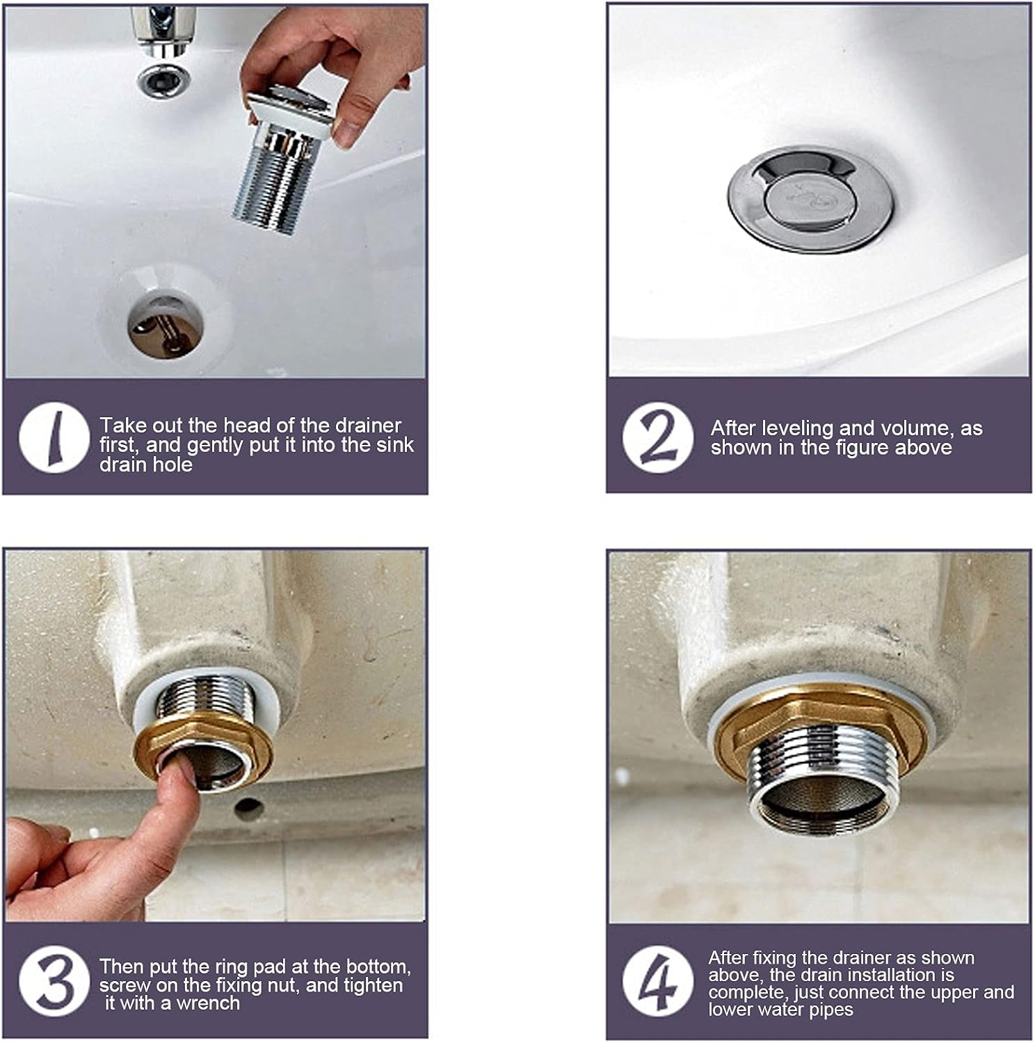 Sink Drain Stopper Bouncing Bathroom Wash Basin Faucet Process Treatment Electroplating Blocker Bounce Sewer Drain Kitchen Fauceet Washing Basin Drain Stoppers (Electroplating
