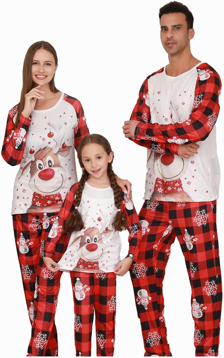 2025 Matching Christmas Pajamas Set for Adults - Long Sleeve Sleepwear, Holiday Nightwear for Men Women