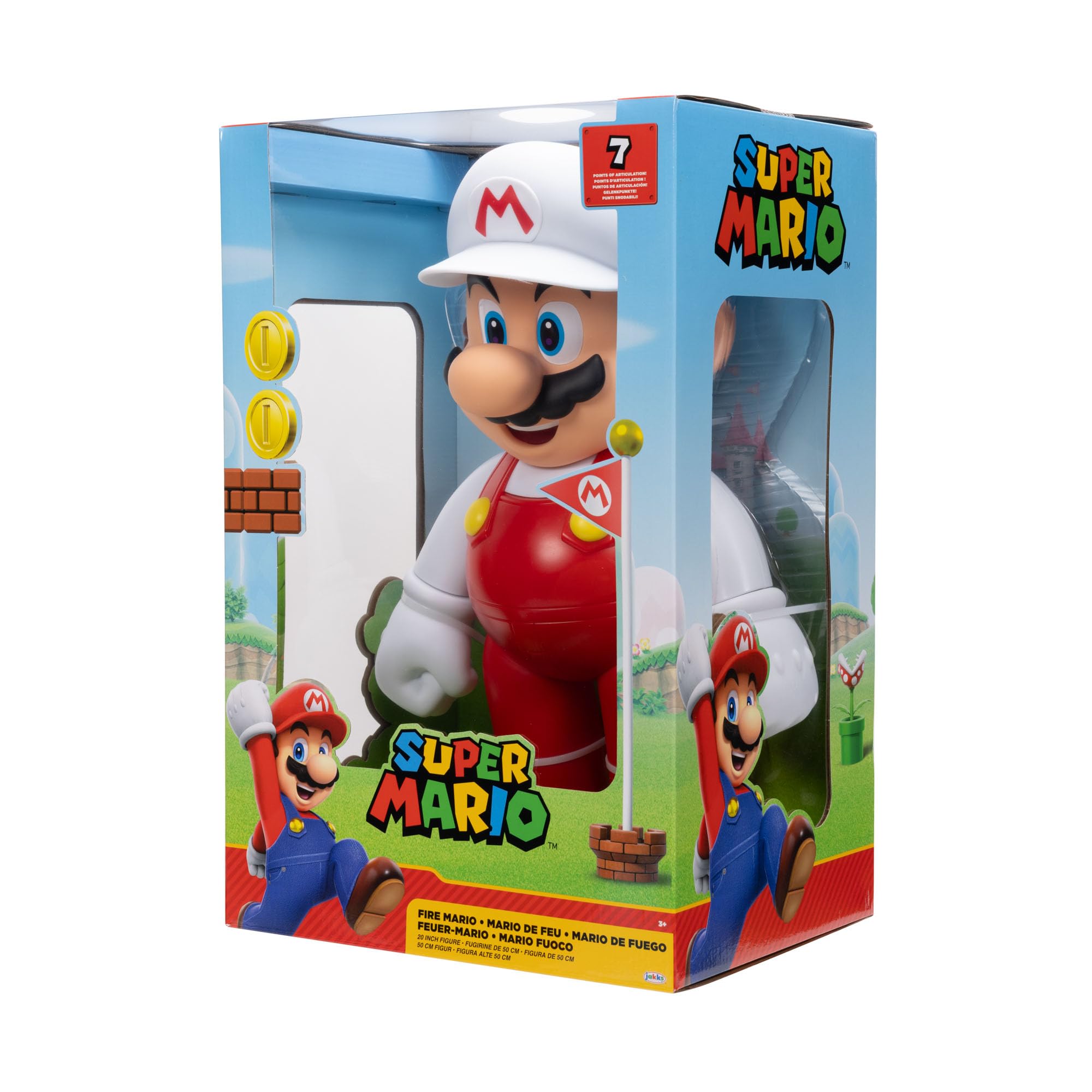 NINTENDO – Super Mario duża figura – FIRE MARIO 50 cm, 83393