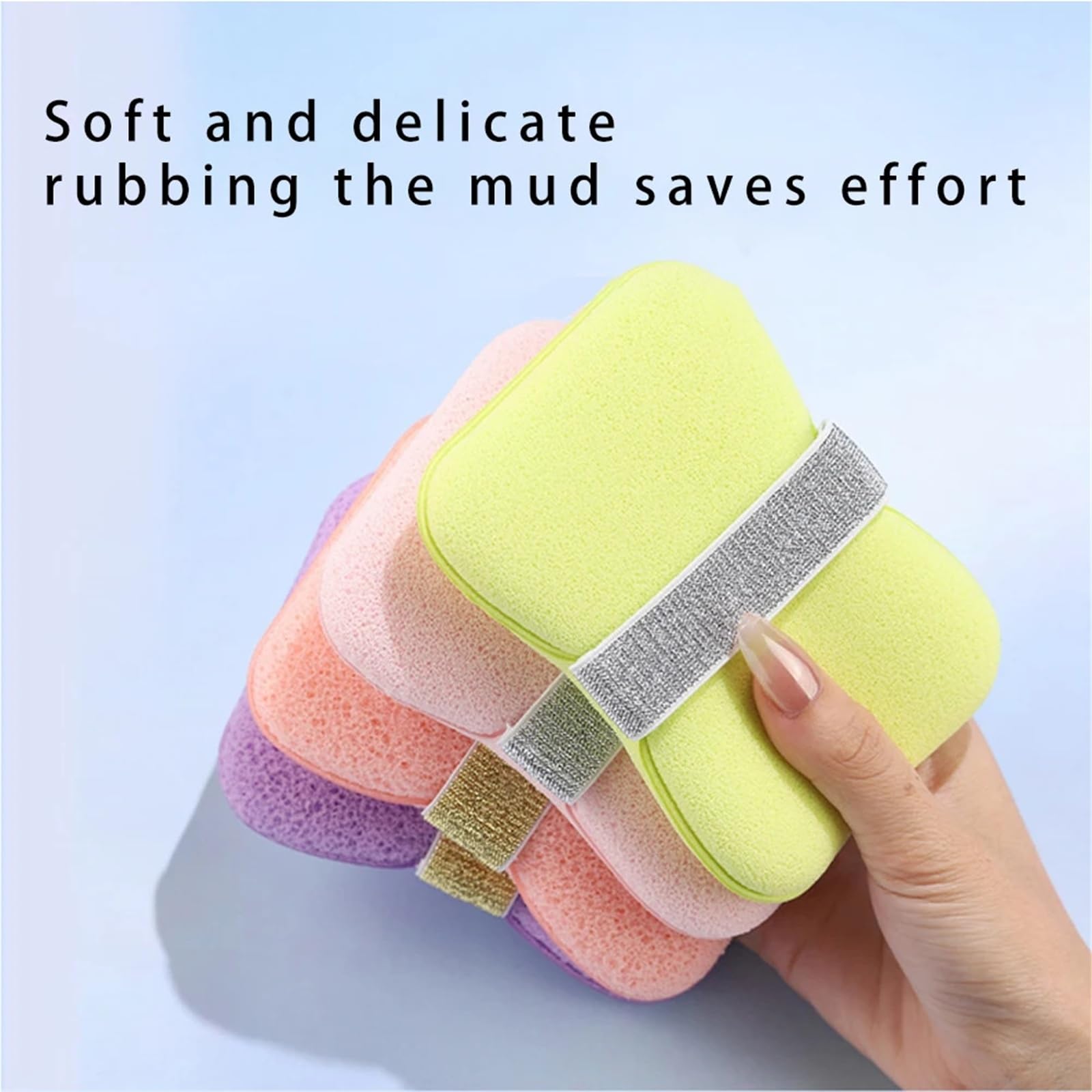 Spugna Doccia 1PCS Sponge Soap Bag Bath | Spugne scrubber esfolianti for il corpo con custodia in rete schiumogena detergente(4PCS)