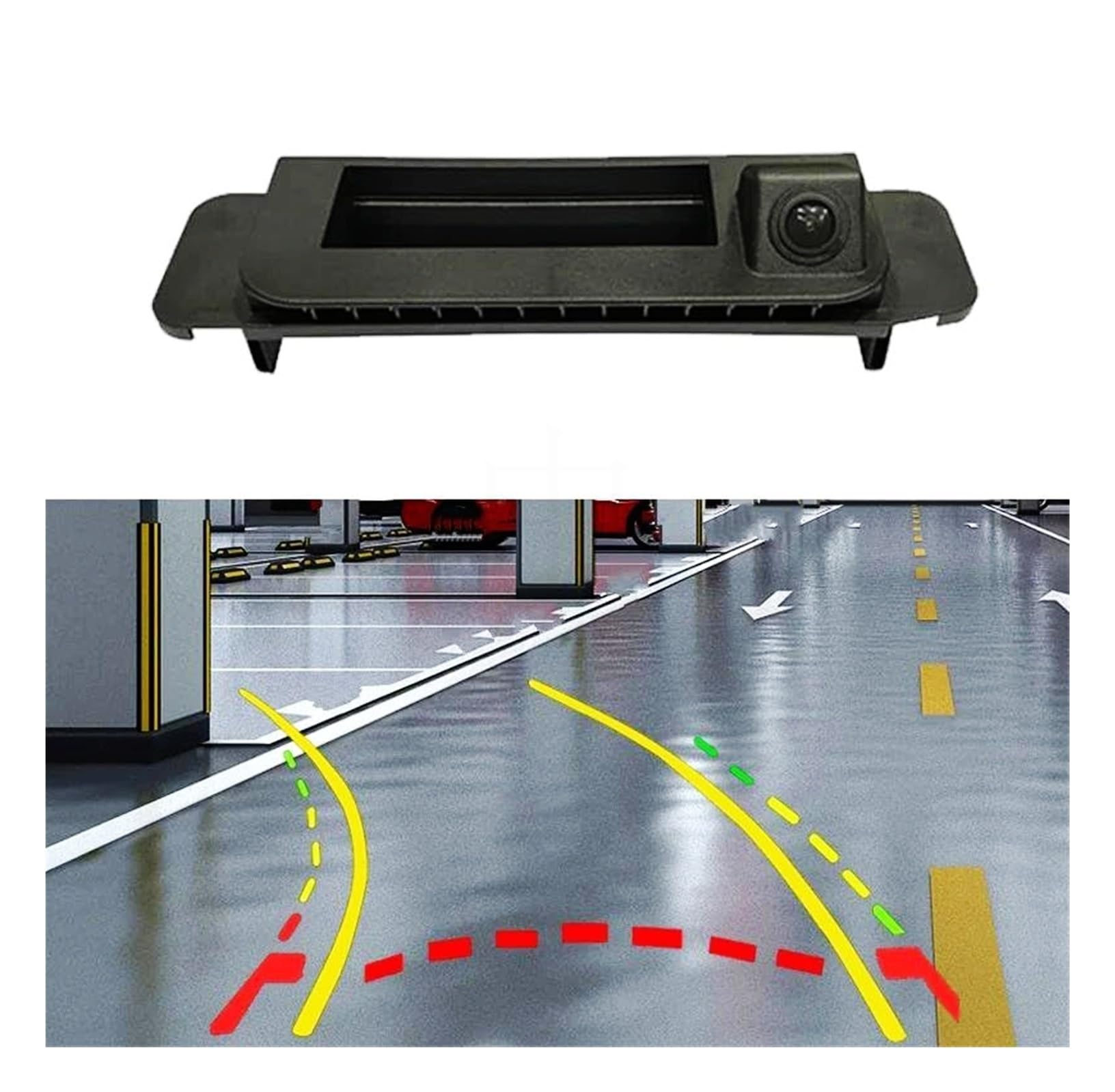 Per Classe C CLA W205 W117 HD impermeabile con visione notturna maniglia portellone posteriore telecamera di backup Telecamera Retromarcia Auto