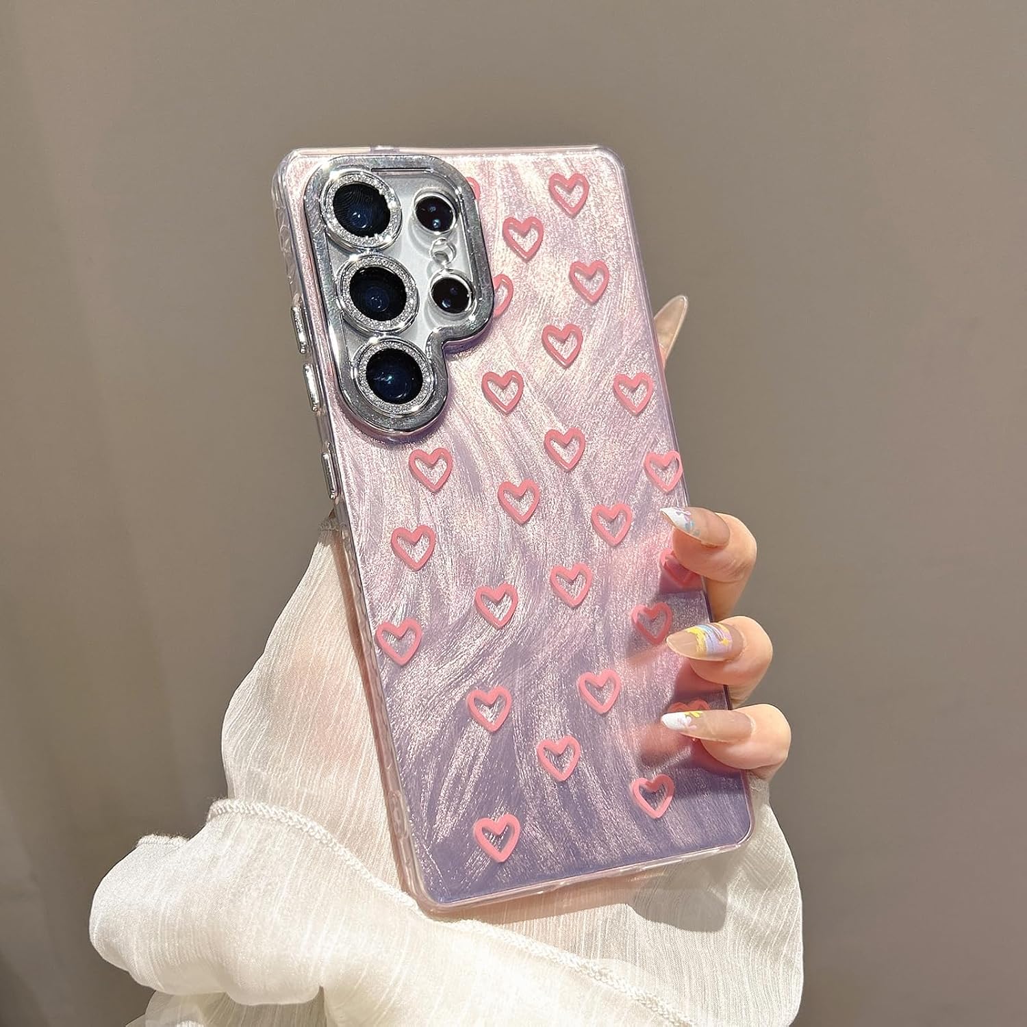 Yonds Queen Cute Case for Samsung Galaxy S23, Cool Cartoon Funny Graphic Design Stylish Girls Women Bumper Shockproof Anti-Slip Protector Fashion Case(Pink Love, Galaxy S23) image 4