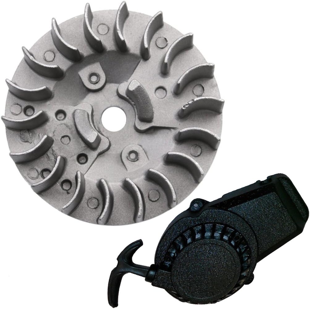 TDPRO Flywheel and Pull Start Recoil Starter for 47cc 49cc Mini Pocket Bike ATV Quad
