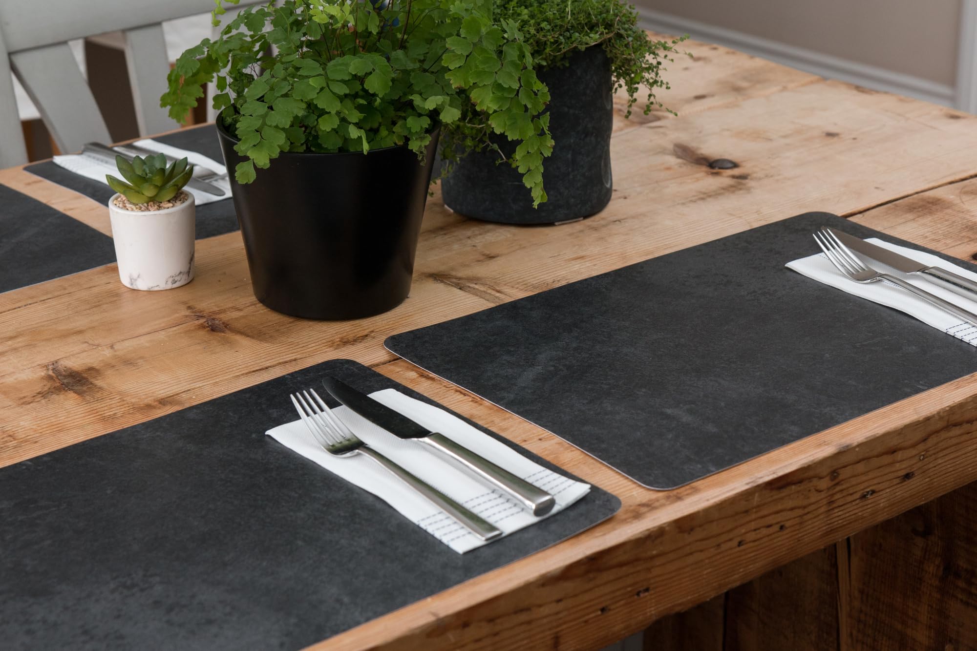 Tovagliette Americane Lavabili Rio Ardesia - Impermeabili E Anti-macchia - Per Colazione E Pranzo - Set Di 29x44 Cm - Foto 12