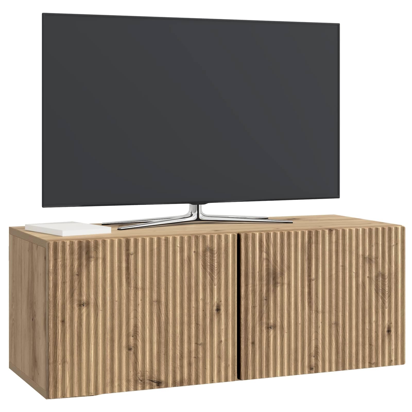 vidaXL Wall-Mounted TV Cabinet Artisan Oak 78.5 x 31 x 30 cm, Living Room, Modern Entertainment Wall Unit, Rectangular TV Console System, Stylish Ample Storage, Wall-Mounted Cabinet