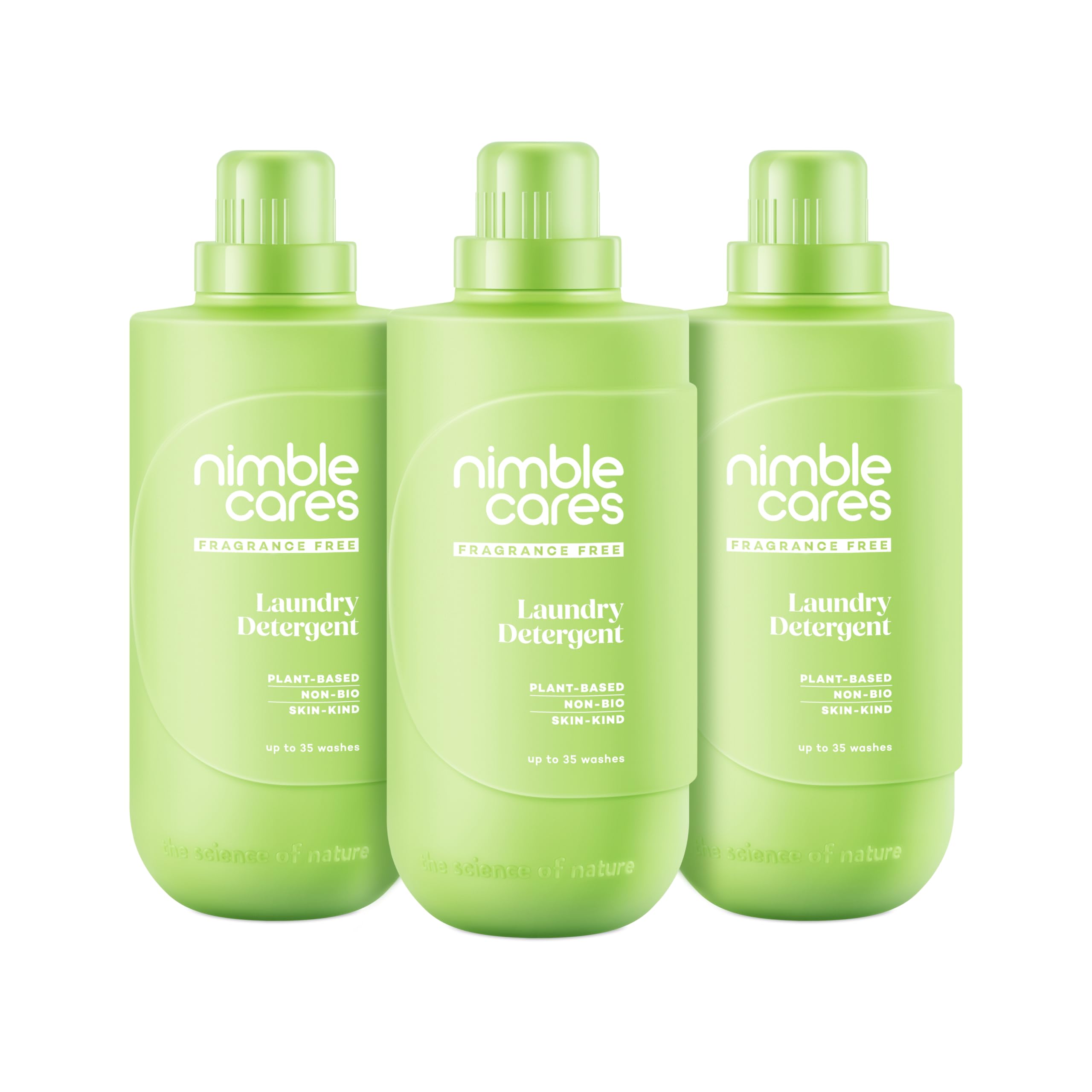 nimble cares Fragrance Free Laundry Detergent 3-Pack, Vegan - nimble cares