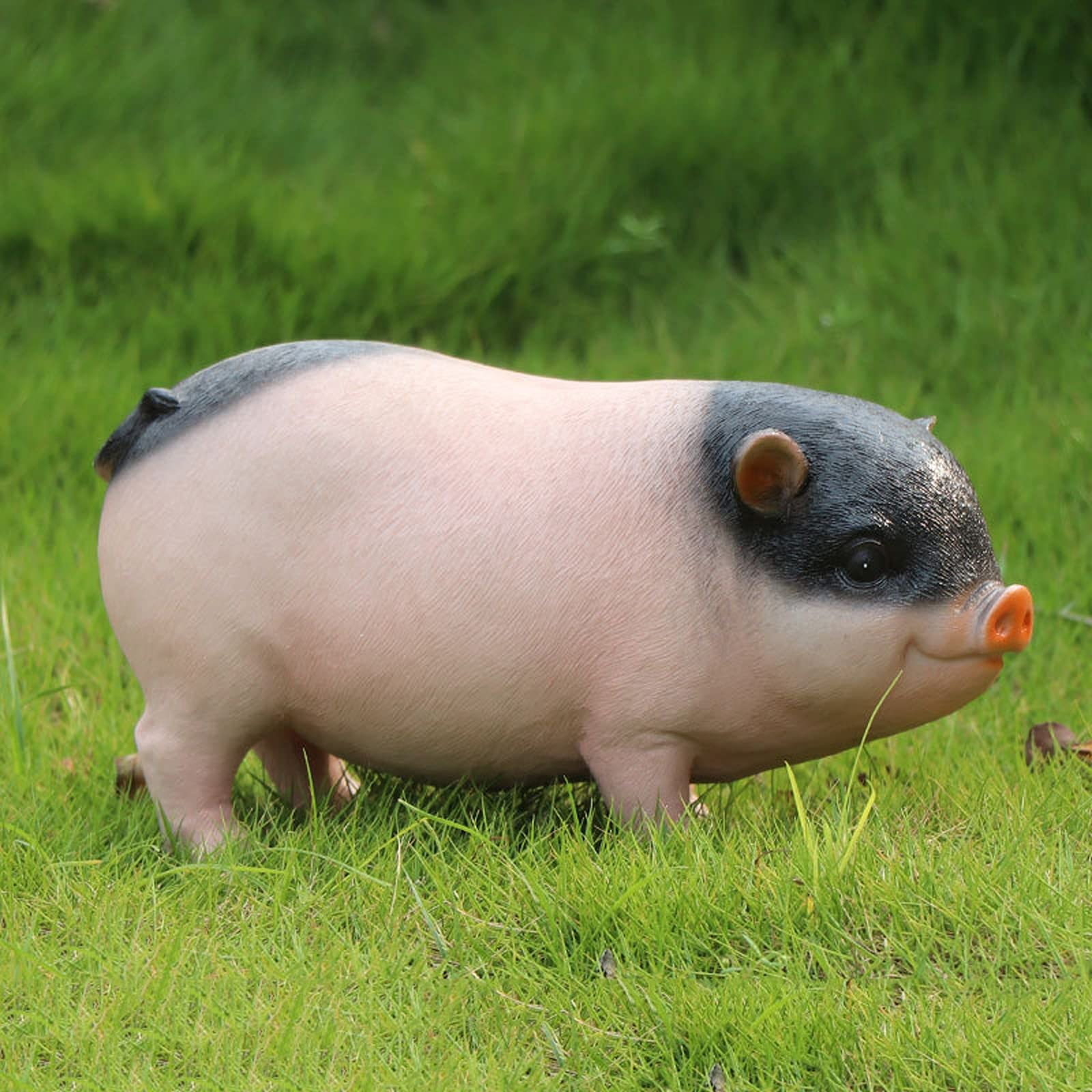 Statue De Cochon En Résine Pour Jardin - Décoration Extérieure étanche, Mignonne Et Durable