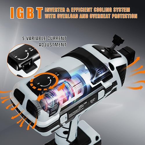 Miniatura 4 de Máquina de soldadura portátil de mano 110 V 120 Amp ARC soldadora de mano con inversor IGBT 5 ajuste de corriente variable para varillas de