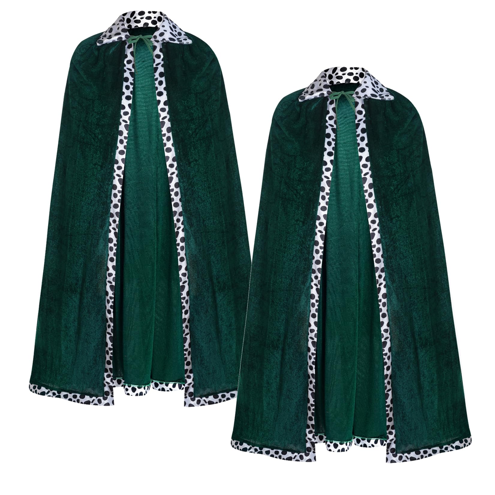 tiggell2pcs King and Queen Robe Costume Royal Cosplay Cape Medieval Prince Dress Up for Halloween Cosplay Stage Performance Carnival