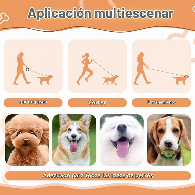 Foto 7 de 8 de Correa Antitirones Perro,1,8 M Ajustable Correa Perro Anti Tirones para Perros Pequeños Medianos…