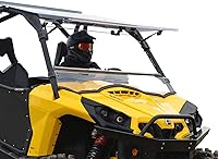 SuperATV 3-in-1 Flip Windshield for 2011-2020 Can-Am Commander 800/1000/Max - Scratch-Resistant 1/4" Polycarbonate, USA Made