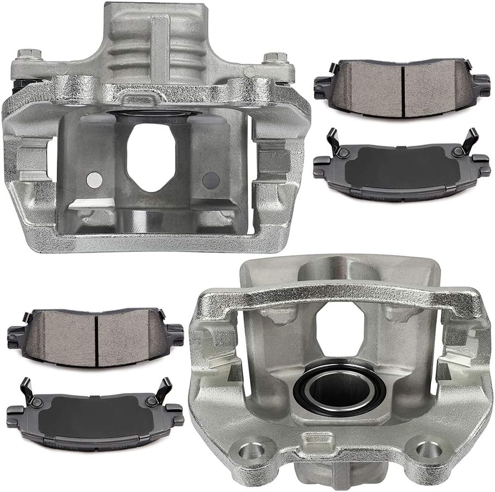 ECCPP Rear Brake Caliper Assembly + Ceramic Pad fit for 04-07 for Buick Rainier,02-09 for Chevy Trailblazer for GMC Envoy,03-08 for Isuzu Ascender,02-04 for Oldsmobile Bravada,06-09 for Saab 9-7x