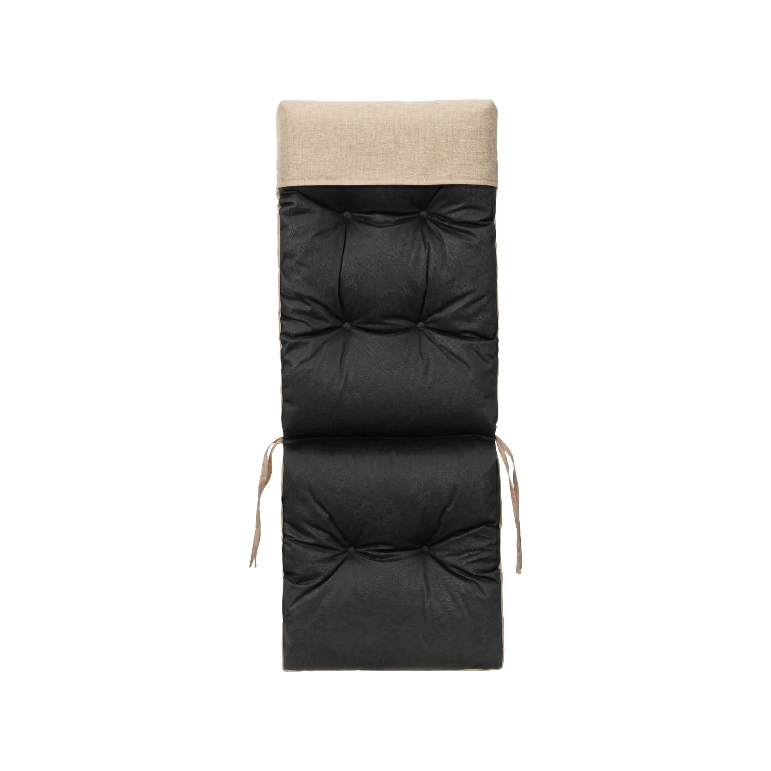 Liegenauflage, Auflage Gartenliege 120x50x8 cm - Polsterauflage für Sonnenliege, Auflagen für Deckchair - wasserabweisend, leicht zu reinigen - Beige