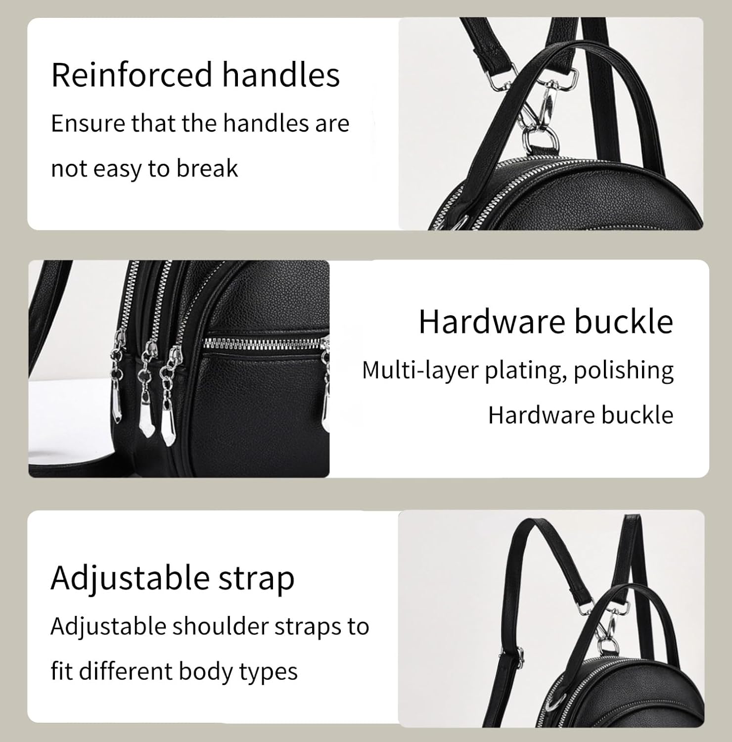 YUNZLAN Covertible Backpack Purse for Women Fashion Leather Small Women Backpack Handbags-Yellow - Image 6