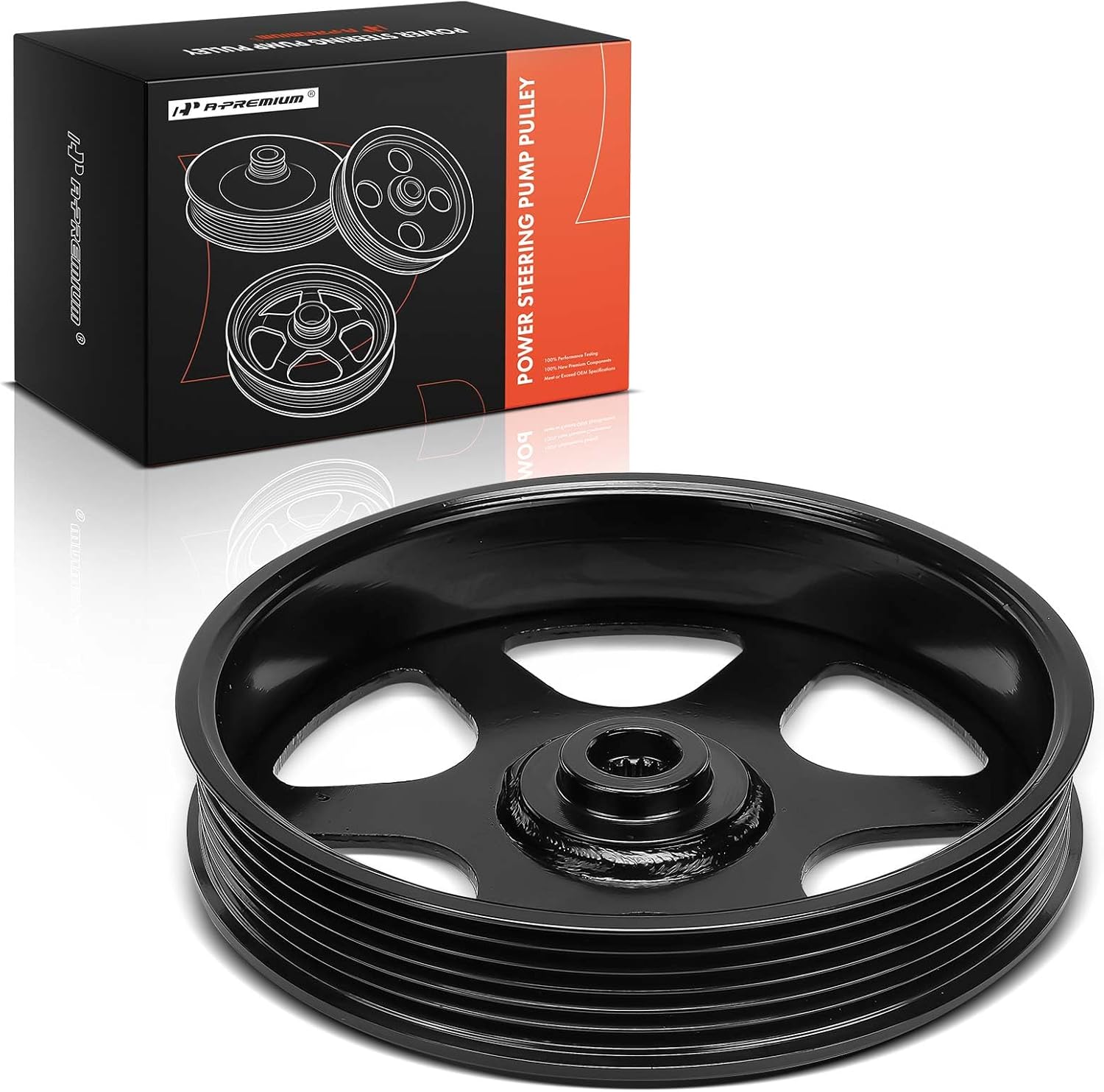 A-Premium Power Steering Pump Pulley Compatible with Ford Escape 2001 2002 2003 2004, 3.0L