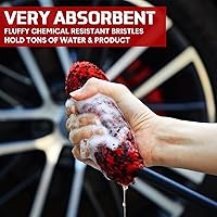 Vista 7 de Cepillo limpiador de ruedas, cepillo de barril de rueda, cepillo largo de limpieza de llantas de automóvil, cepillo de cerdas suaves, cepillo