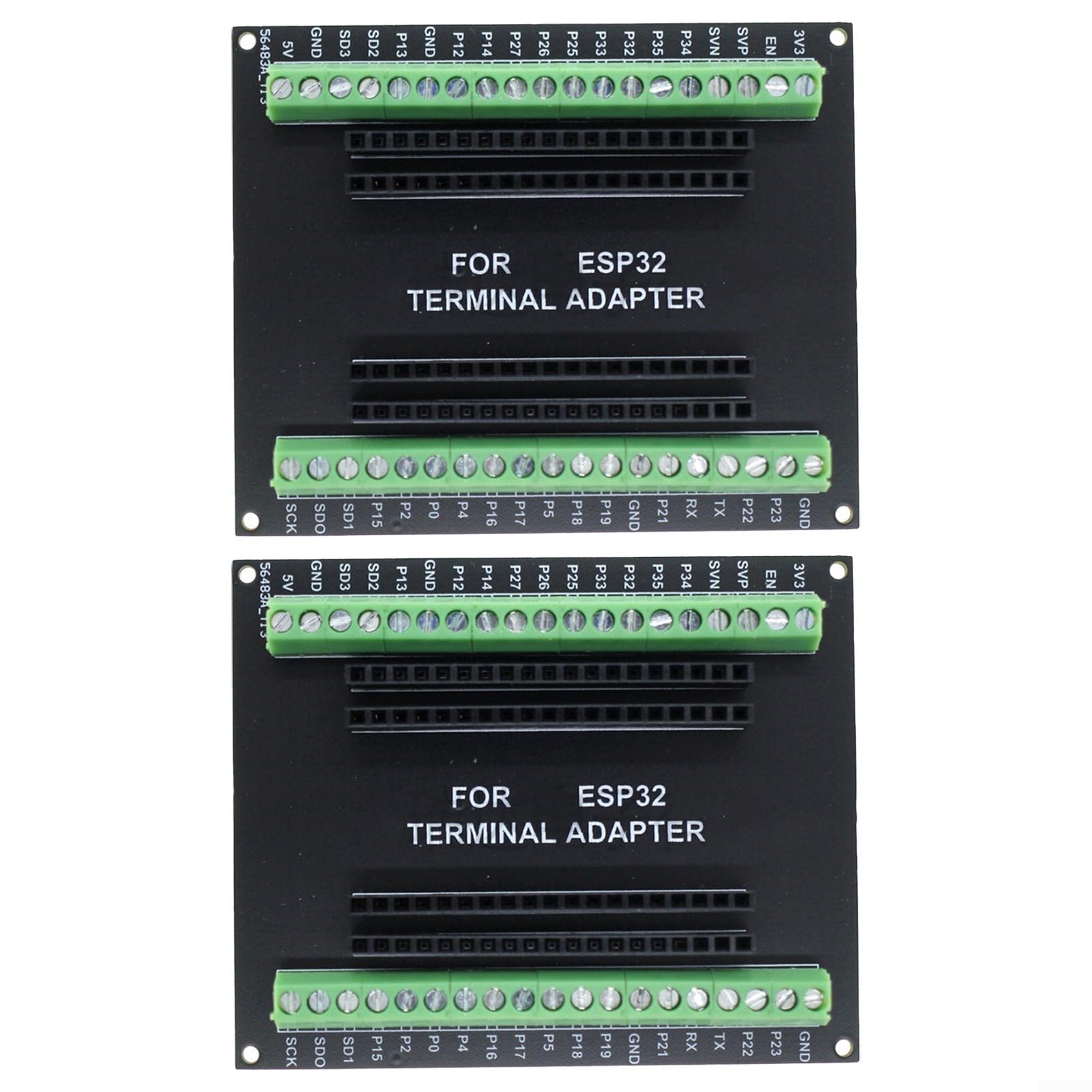 Paquete de 2 placas de 38 pines para ESP32, amplía las conexiones GPIO para una funcionalidad mejorada
