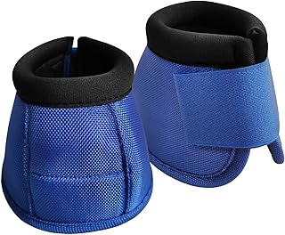 Botas de campana transpirables para caballo, ligeras, sin giro, para caballo, botas de campana balísticas equinas duraderas, color azul, talla XL