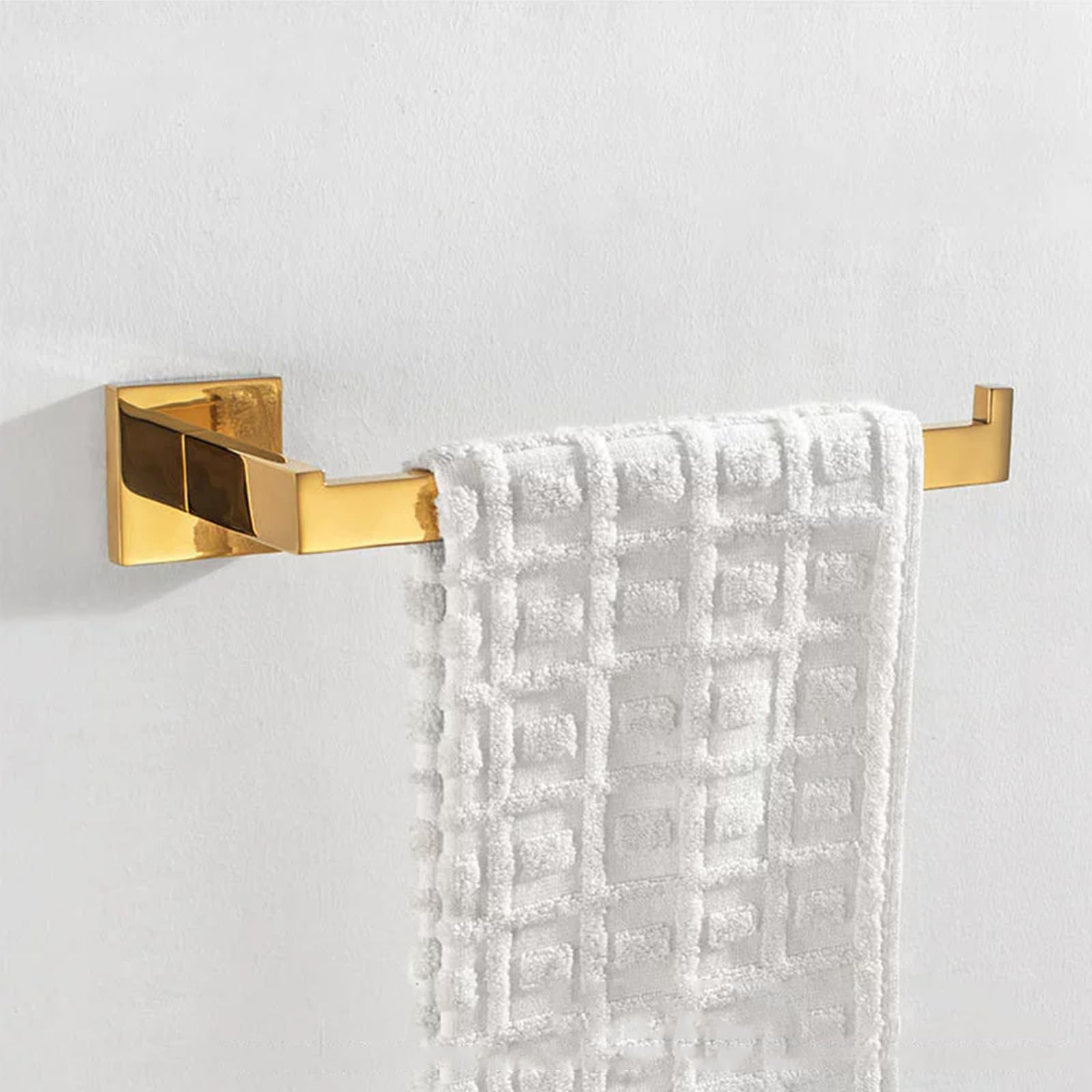 Juego De Hardware De Baño En Oro Pulido, Juego De Accesorios De Baño De Acero Inoxidable. Juego De Toallero De 60 Cm, Portarrollos, Gancho para Ropa Y Aro para Toalla,4 Piece Set