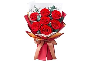 Mosstory Preserved Flower Bouquet: 7 Real Roses Gift for Your Loved Ones