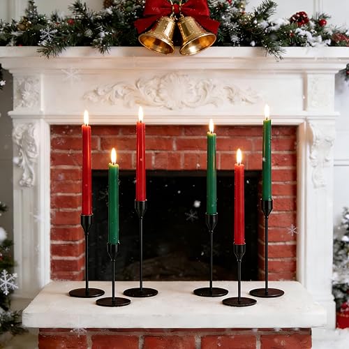 Miniatura 2 de Portavelas cónicos, portavelas de pilar alto para decoración del hogar de Navidad, centro de mesa de manto, bodas, comedor, fiesta, regalo de