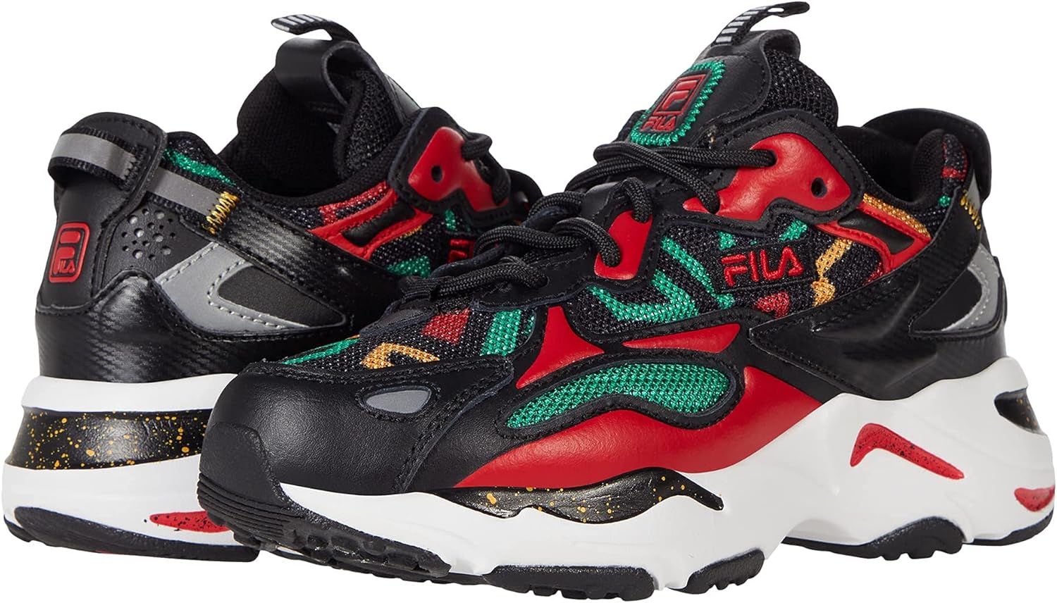 Fila Girl's Ray Tracer Apex (Little Kid) Black/Jelly Bean/Lemo