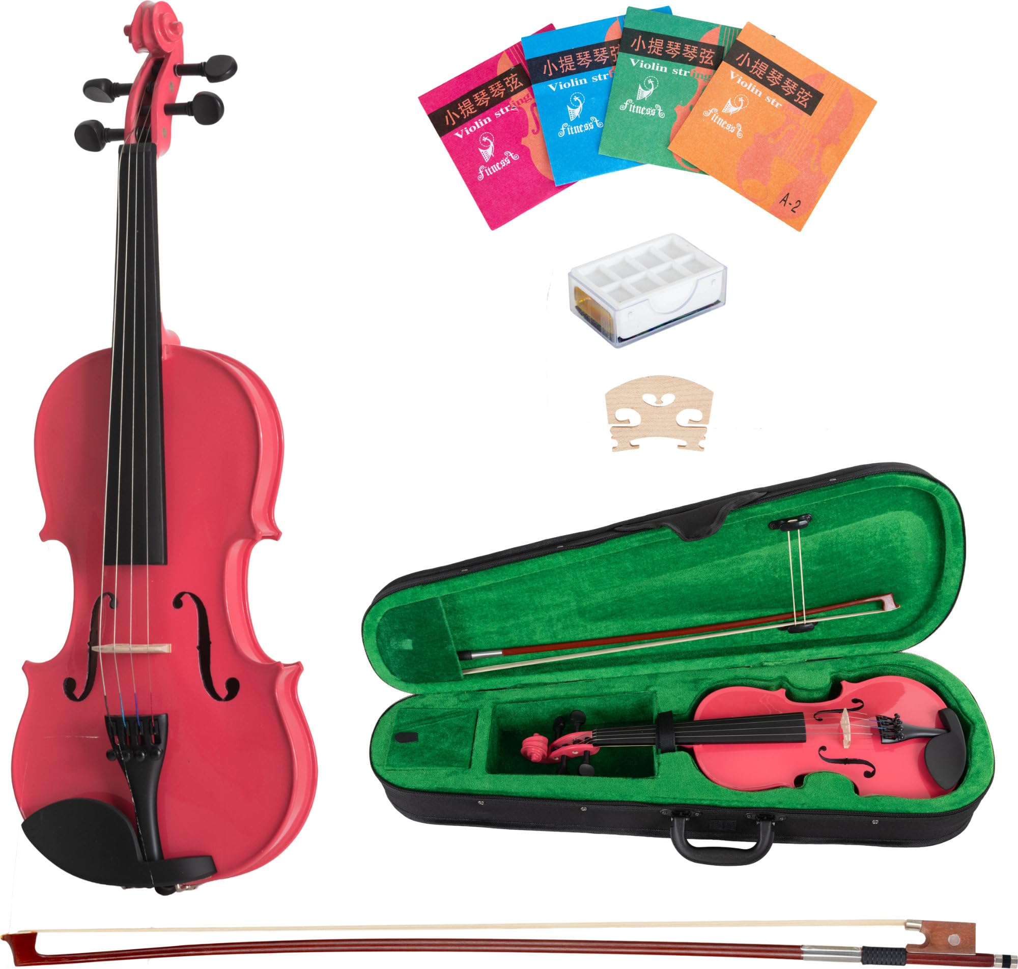 Classic Cantabile VP-100PK Set De Violín 1/2 Rosa, Tamaño: 1/2, Tapa: Abeto