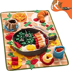 Tapete de Snuffle para cães – Tapete interativo com tema removível para o tédio, treinamento e alimentação lenta – Estimula a exploração de habilidades de forrageamento (médio)