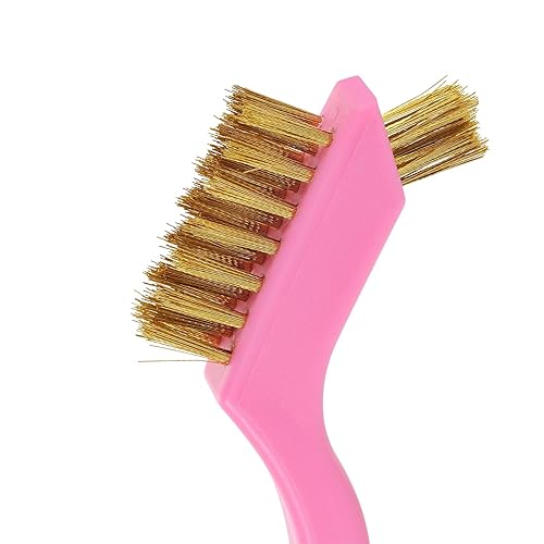 Miniatura 9 de MAXMAN Cepillo de alambre, juego de 6 cepillos de alambre pequeños, cerdas de acero inoxidablelatónnailon, cepillo de limpieza profunda y suave para