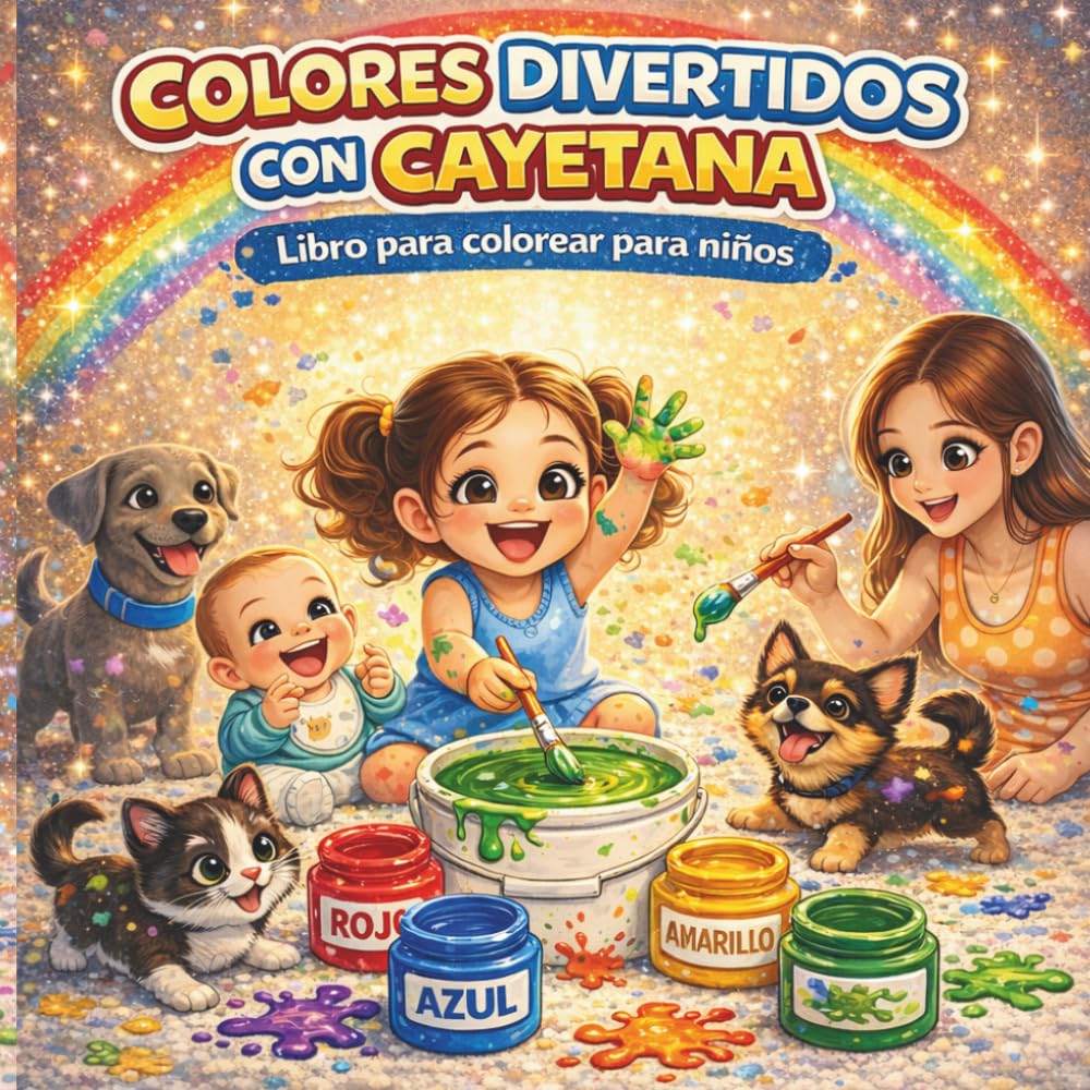 Colores divertidos con Cayetana: Libro de Colorear Infantil: Más de 30 Dibujos para Colorear | Para Niños de 3 a 6 Años