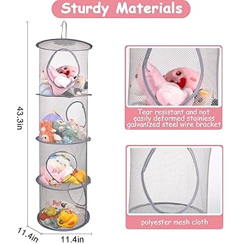 Livehitop 3pc Toys Storage Hanging Mesh Basket Chest Soft Teddy | Senegal