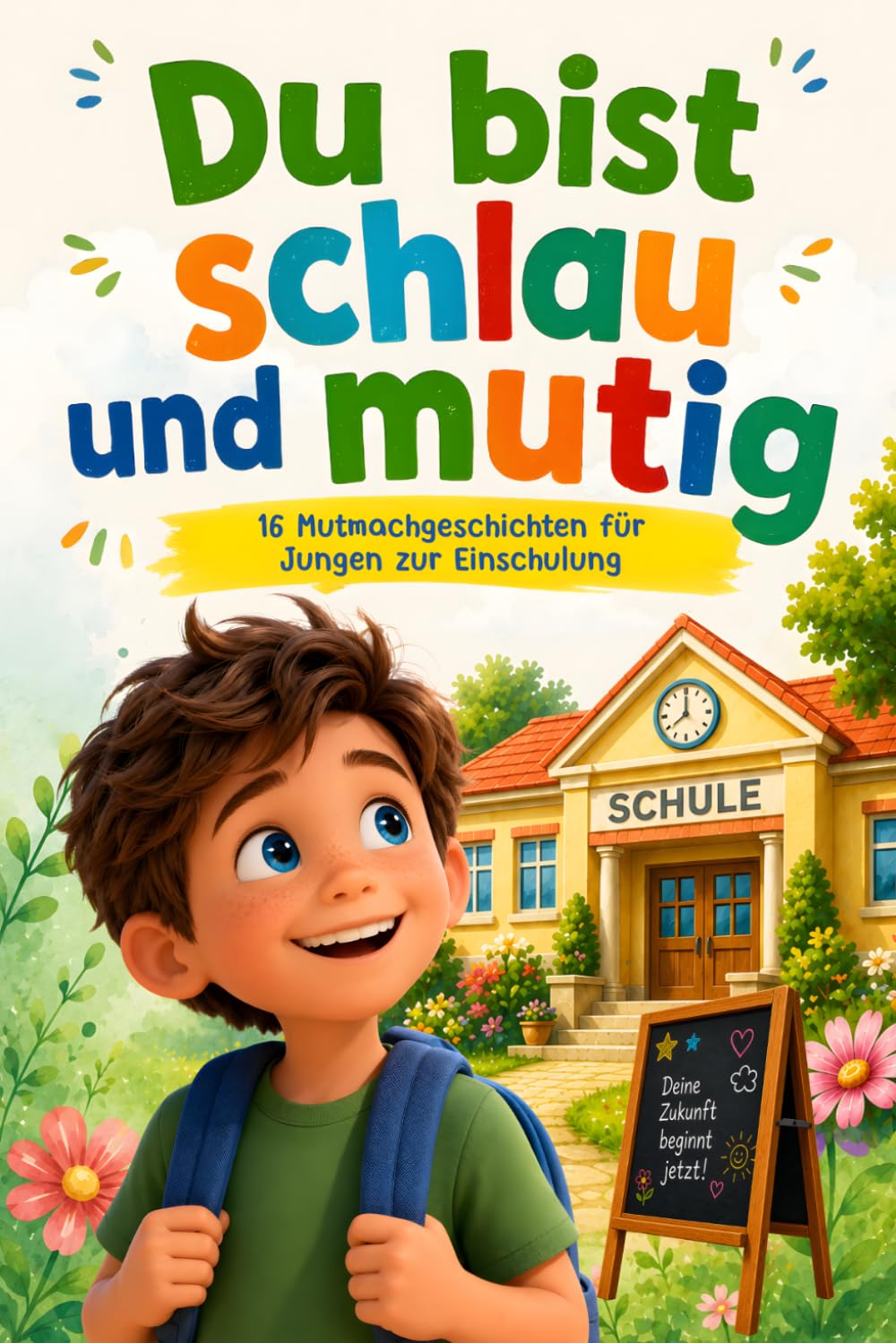 Du bist schlau und mutig: 16 Mutmachgeschichten für Jungen zur Einschulung – mit Affirmationen und kreativen Mitmachseiten